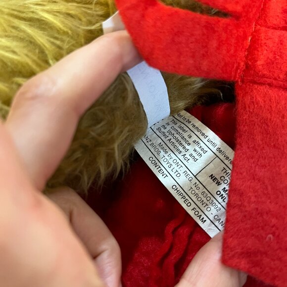 Vintage 1977 Paddington Bear Stuffed Plush 20" Eden Toys Yellow Boots Red Coat - Picture 11 of 16